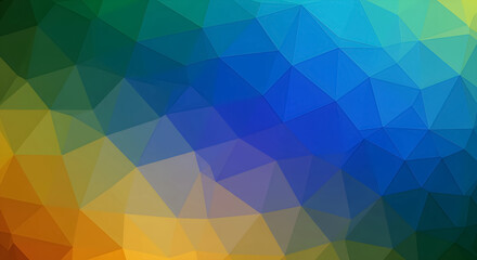 Abstract Geometric Polygon Background - Multicolor Low Poly Triangle Pattern Design