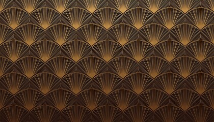 Fototapeta premium fan art deco background geometric brown golden (backdrop, pattern, wallpaper)