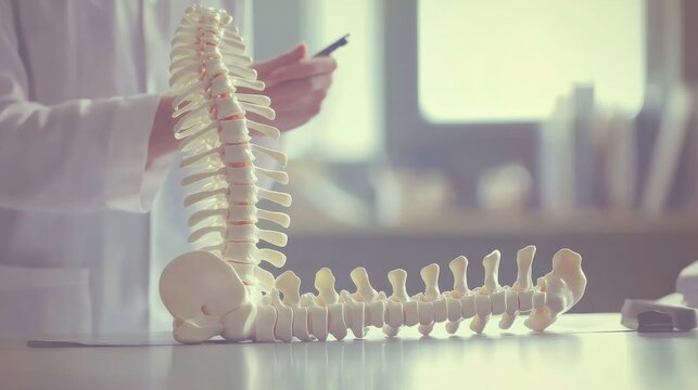 Detailed Anatomical Model of Human Spine for Medical Education