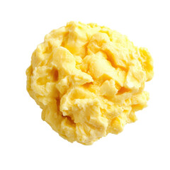 Delicious Scrambled Egg Breakfast on transparent background.