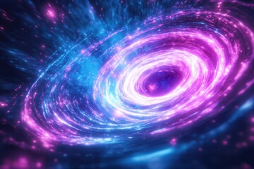Colorful whirlpool of cosmic energy swirling in the depths of space