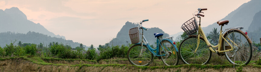 Naklejka premium bicycles in nature