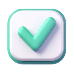 Green Check Mark Icon Clip Art on transparent background.