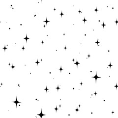 trendy pattern with a star. black, white background, seamless . Fabric for packaging wallpaper, social networks. A sample of textiles. Abstract monochrome background. simple design. art  illustration.