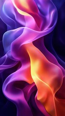 Naklejka premium Colorful Abstract Wave Pattern in Purple and Orange Tones