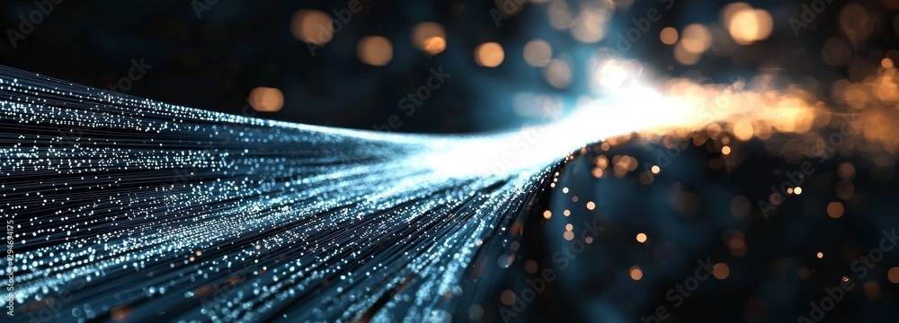 Poster a businessman's hand interacts with a digital data network that transforms next-generation technolog