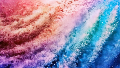 Fototapeta premium Vibrant Color Explosion: Abstract Powder Burst in Red, Blue, and Purple