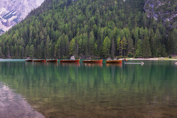 Lago di Braies Pragser Wildsee lake mountain lake