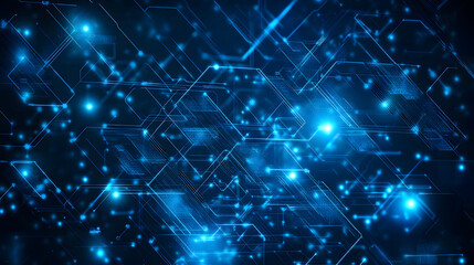 Fototapeta premium Blue background with geometric patterns and diagonal lines, vector illustration 
