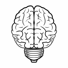 human head with brain