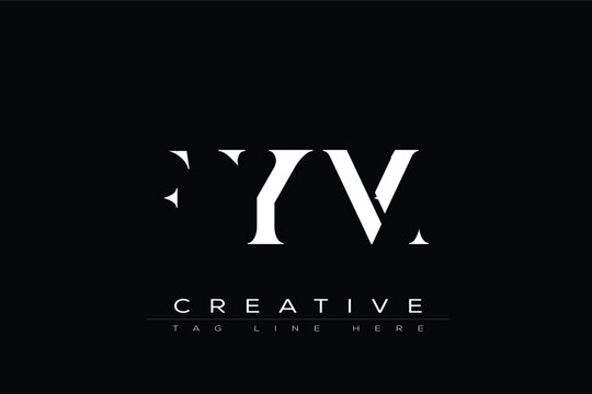 FYM abstract letter logo design. This logo is designed by three abstract letters.