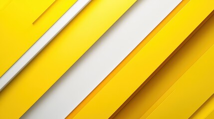 Vibrant yellow and white diagonal stripes create a dynamic and modern background.