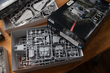 Obraz premium Miniature Star Wars Bandai Scale Model Kits