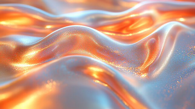 Golden Liquid Metal, Abstract Waves Texture Background