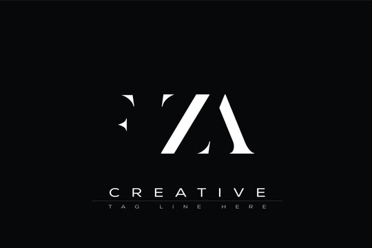 FZA abstract letter logo design. This logo is designed by three abstract letters.