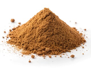 Clove Powder Pile Isolated on White Background
