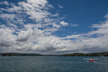 glider landing at Sydney sea