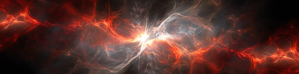 A dynamic, abstract energy pattern with a wide space for text 