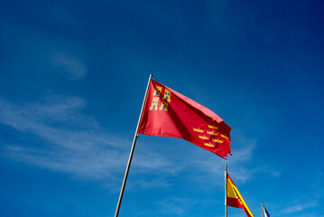 Flags of different autonomous communities of Spain