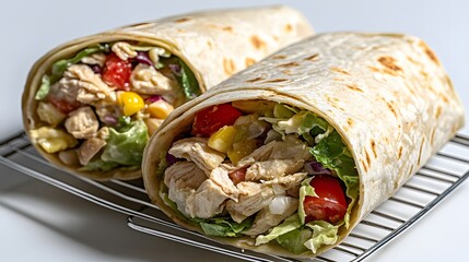 Delicious Chicken Salad Wraps with Corn and Tomatoes
