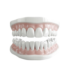 Fototapeta premium Perfect Smile Dental Teeth Model on transparent background.