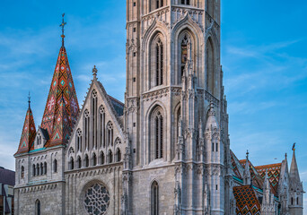 Matthias Church in Budapest with Gothic architecture
