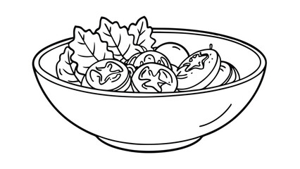 Bowl of Salad with Fresh Veggies