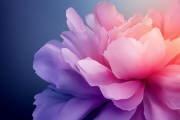 Close up of a pink flower with purple petals
