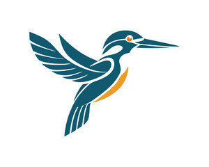 Obraz premium vector illustration of a flying bird