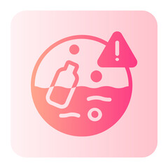 Water Pollution  gradient icon