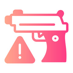 pistol gradient icon