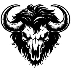 Bison skull silhouette