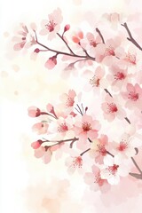 Naklejka premium Beautiful cherry blossom flower at full blooming in Spring.