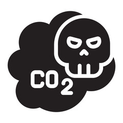 co2 glyph icon