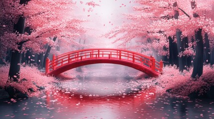 Beautiful cherry blossom flower and vintage building in Spring.