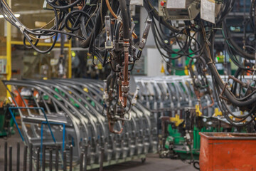 Special equipment for welding car body parts.