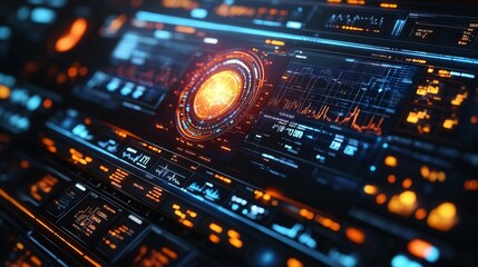 Advanced data processing interface with dynamic graphs and metrics. Generative AI