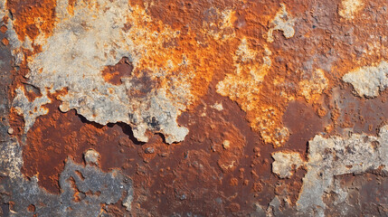 Fototapeta premium Rusty Metal Surface Texture with Weathered Pattern