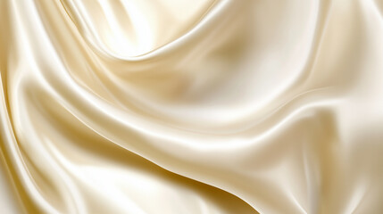 Obraz premium Smooth Ivory Silk Fabric Texture with Luxurious Folds