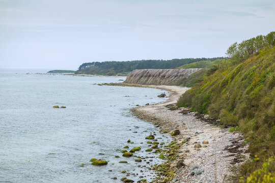 Hasle beach - beautiful natural coast in a Denmark's island Bornholm.