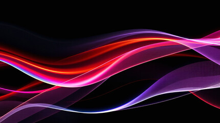 Naklejka premium Abstract light streaks flow dynamically with blue and green hues over a dark background,abstract fractal background