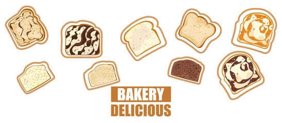 Baking illustration set. Baking, bakery, cooking, sweet products, dessert, pastries concept. Vector illustrations isolated on white background for posters, banners, cards, and advertisements.	