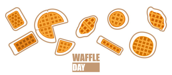 Baking illustration set. Baking, waffles, bakery, cooking, sweet products, dessert, pastries concept. Vector illustrations isolated on white background for posters, banners, cards, and advertisements.