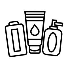 Shampoo Bathroom Hygiene Products Vector illustration Icon