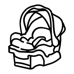 Car Seat Vector illustration Icon