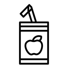 Juice Box Vector illustration Icon