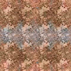 Floral pattern. Large tropical leaves on watercolor background. Abstract wallpaper with floral motifs. Seamless pattern. Floral composition. Use for printed products, signs, posters, postcards, packag