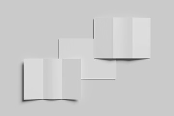 Blank trifold brochure for mockup - DL brochure mockup