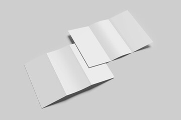 Blank trifold brochure for mockup - DL brochure mockup