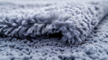 Closeup of soft gray fuzzy fabric texture